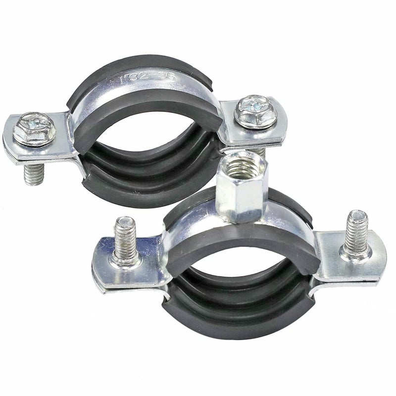 AKIHISA 10 Pack Split Ring Pipe Hanger Heavy Duty Adjustable Pipe Bracket Clamp Wall Mount Ceiling Mount Pipe Support ID 1 1/4 Inch(32mm) - Image 1
